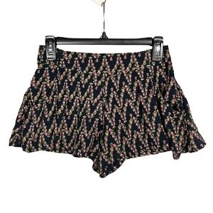 Free People Floral Smocked Shorts Women‎ XS Boho Festival Pull On Ruffle Hem